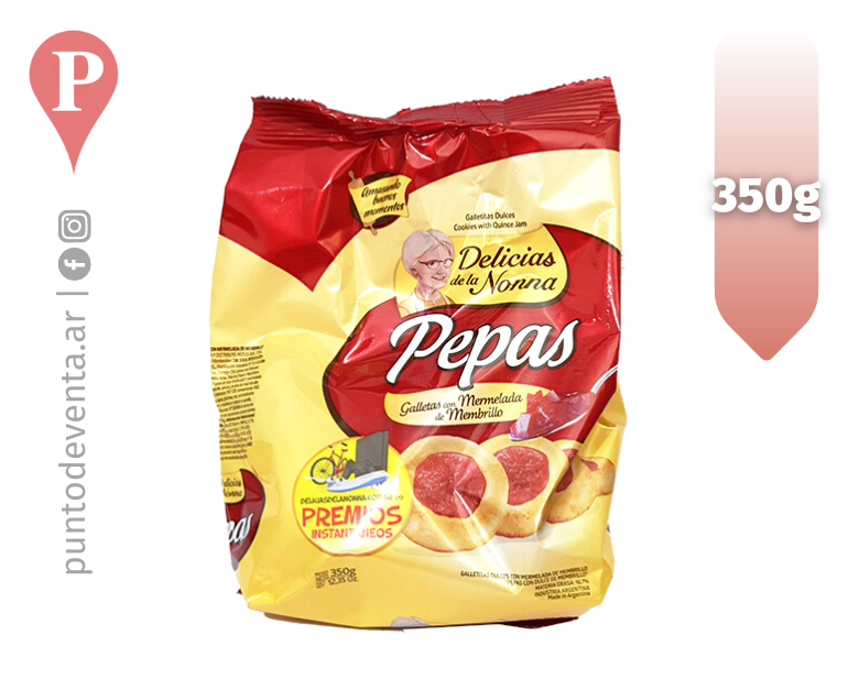 DELICIAS DE LA NONNA GALLETITAS PEPA CON MEMBRILLO 350gr