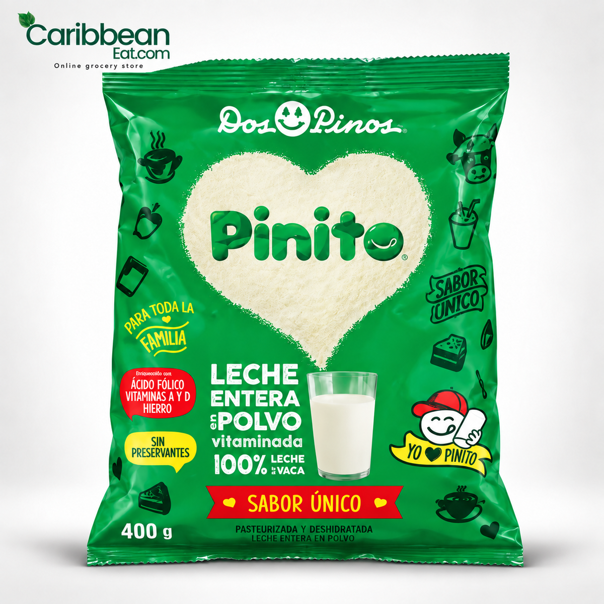 Dos Pinos Pinito Leche Entera en Polvo – Whole Milk Powder 400g