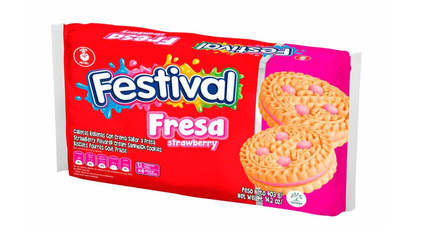 FESTIVAL STRAWBERRY COOKIES 14.2oz (12 PACK) EA.