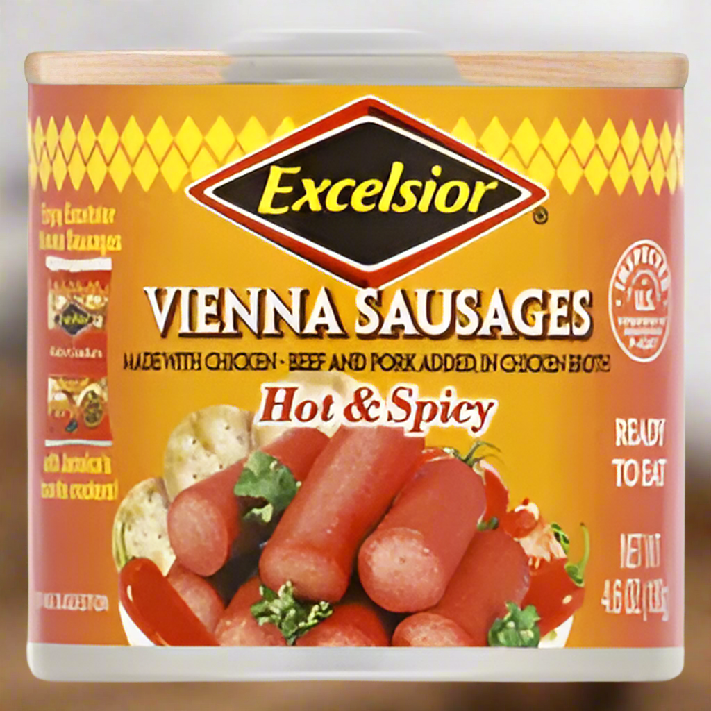EXCELSIOR VIENNA SAUSAGE HOT & SPICY 4.6oz (3 PACK)