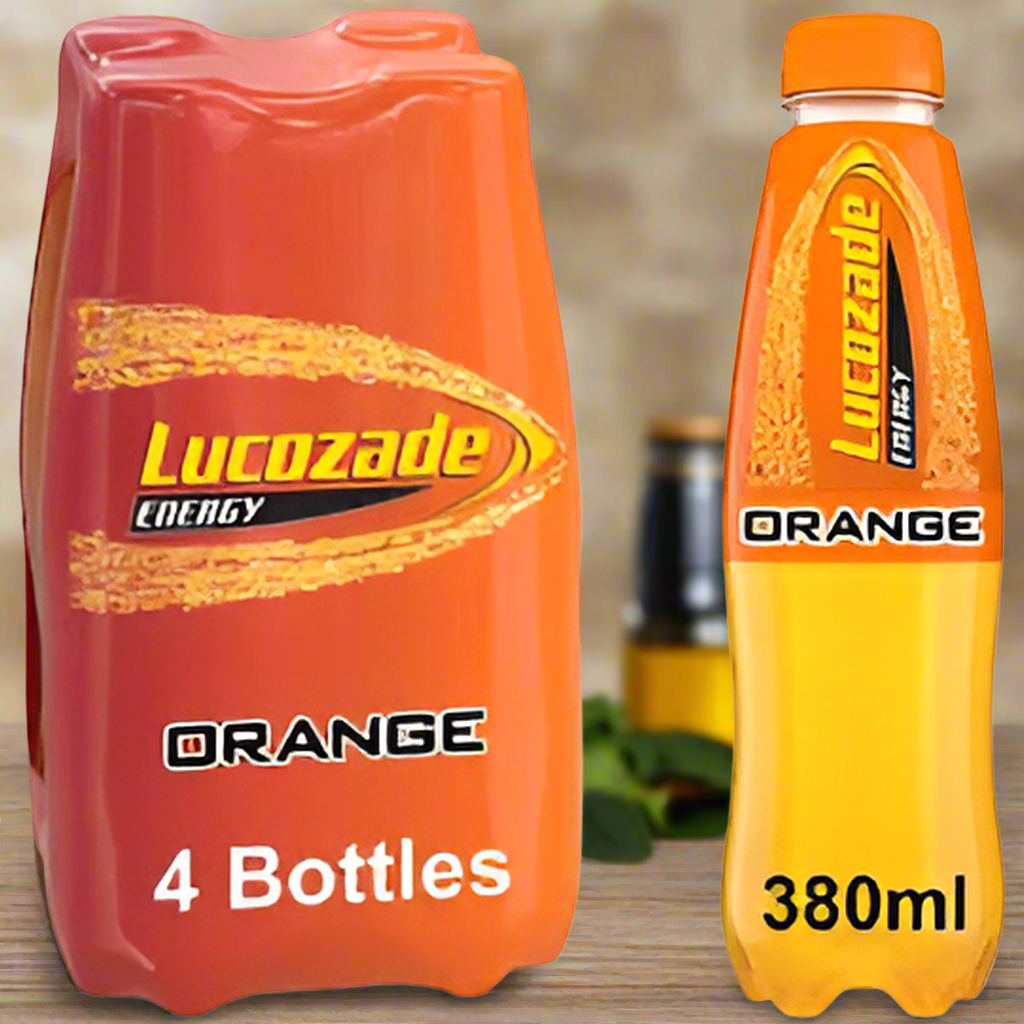 LUCOZADE ORANGE 380ml (4 PACK)
