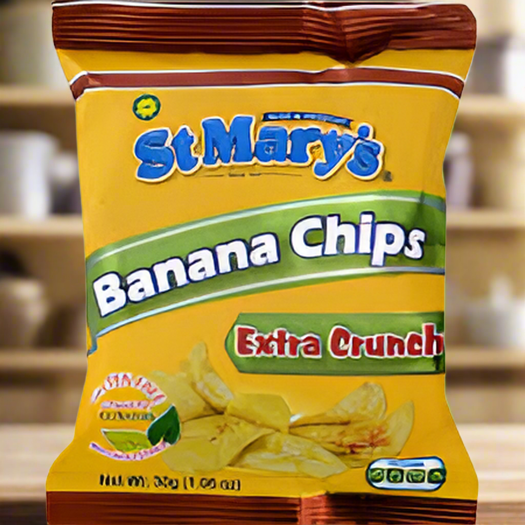 ST MARY'S BANANA EXTRA CRUNCHY CHIPS 142gr (2 PacK)