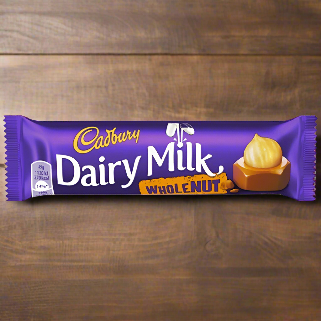 CADBURY WHOLE NUT CHOCOLATE 49gr (3 PACK)