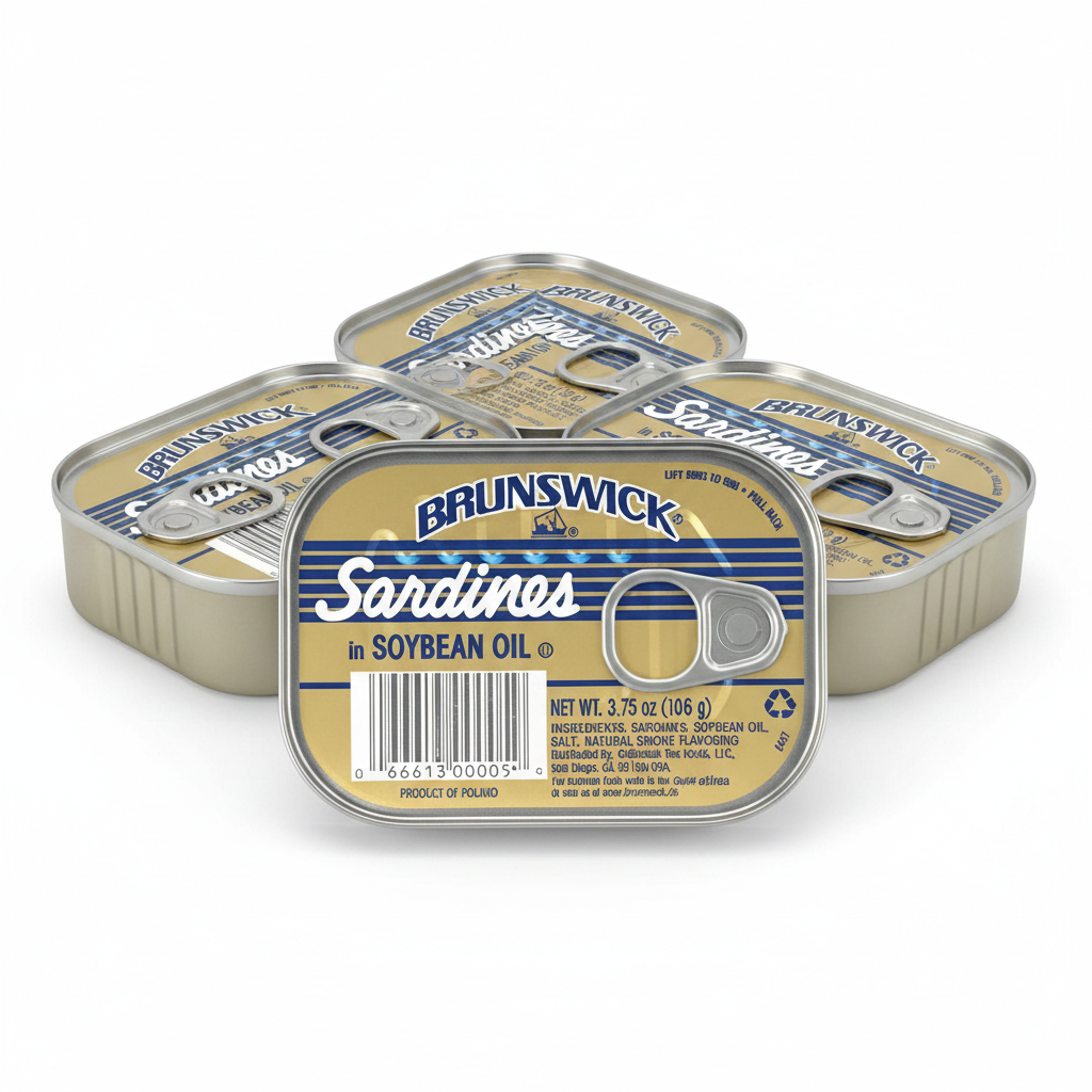 Brunswick sardines in soybean oil 3.75 oz 3 pack