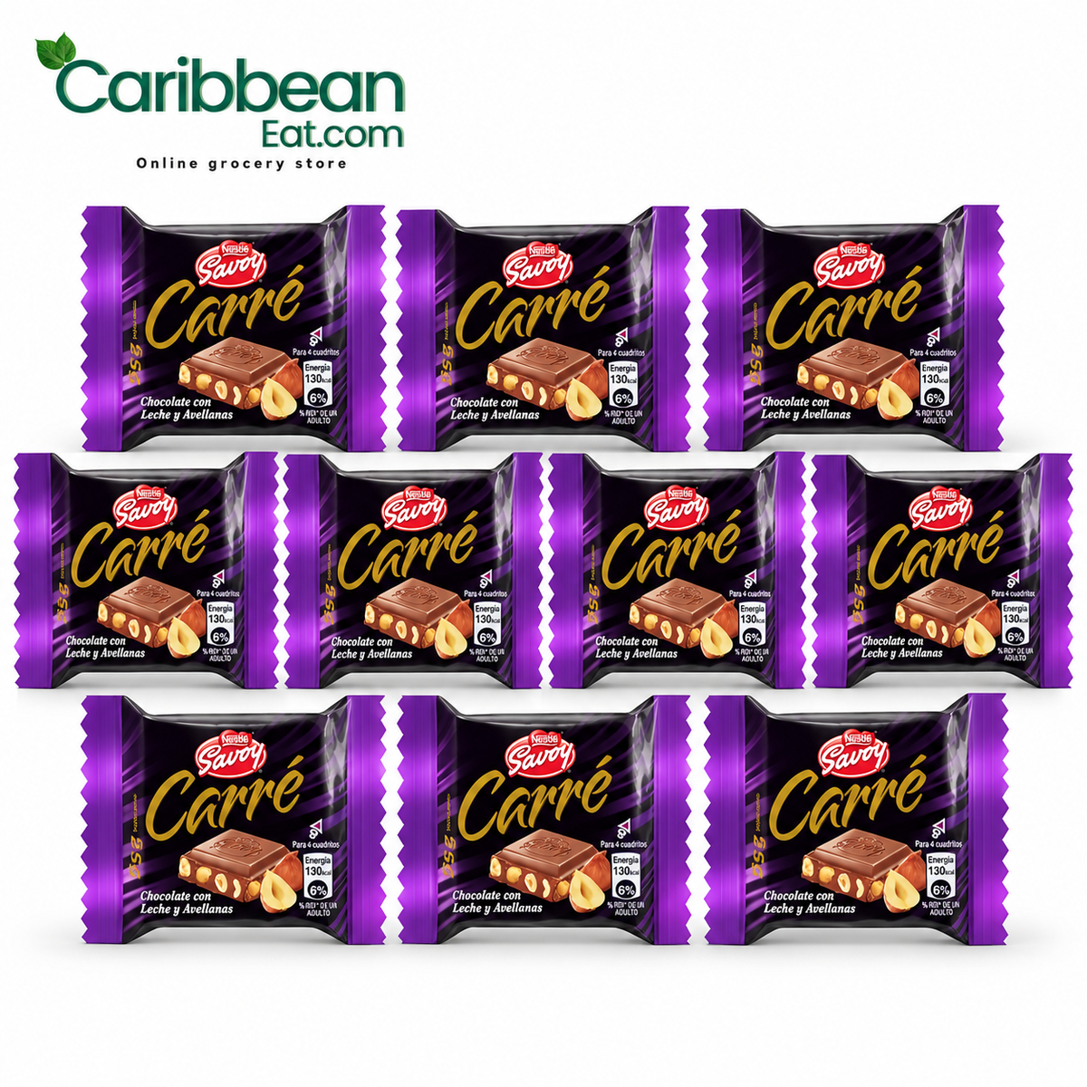 Carré Chocolate Savoy 25 g 10 Pack