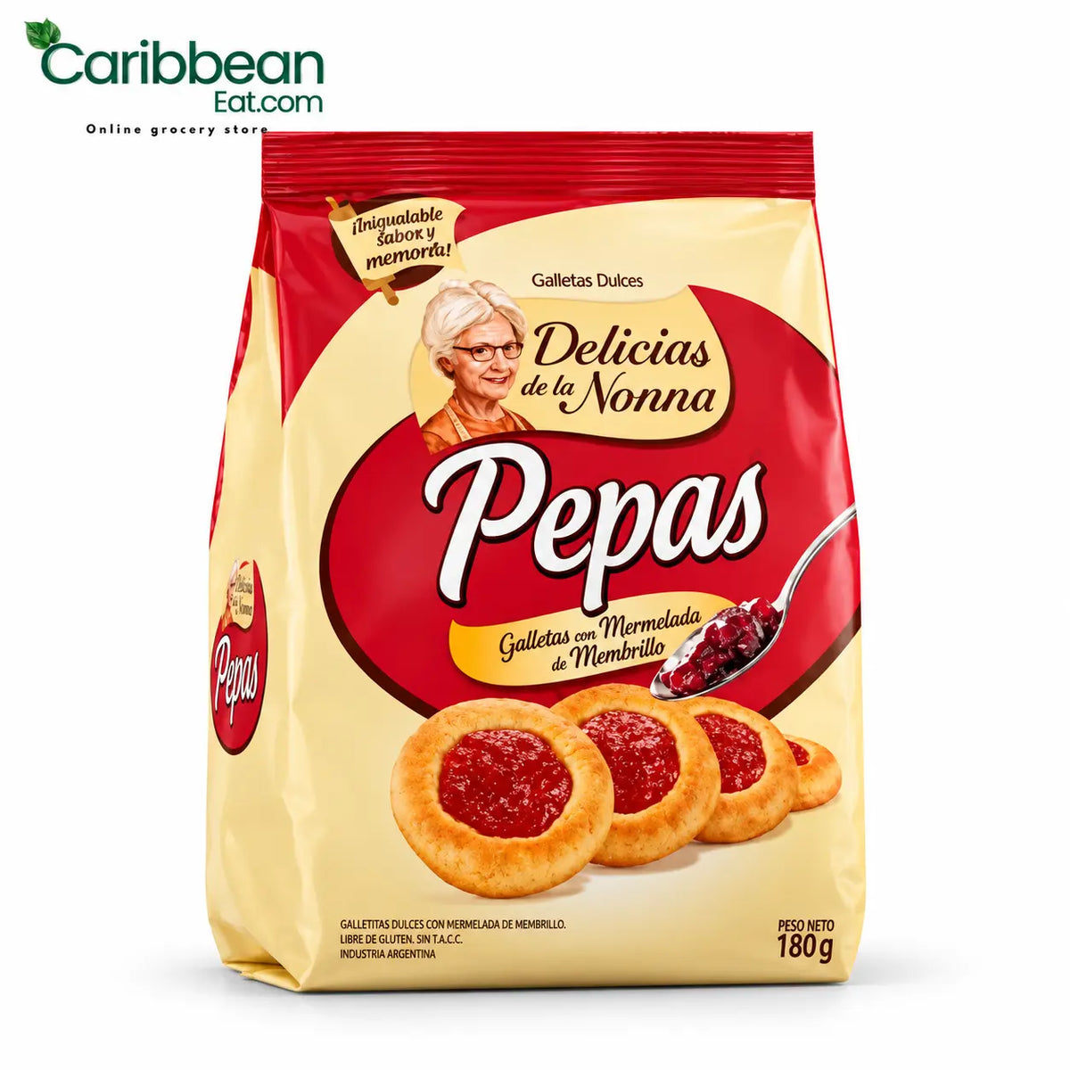 DELICIAS DE LA NONNA GALLETITAS PEPA CON MEMBRILLO 180gr