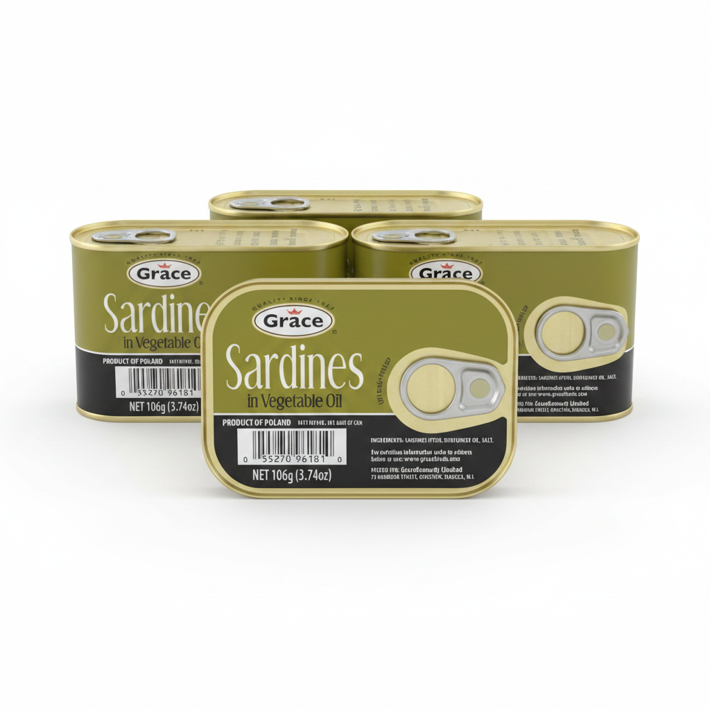 Grace sardines in vegetable oil 3.74 oz 3 pack