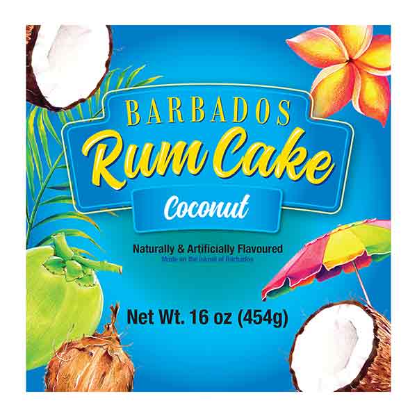 BARBADOS RUM CAKE - COCONUT 16oz
