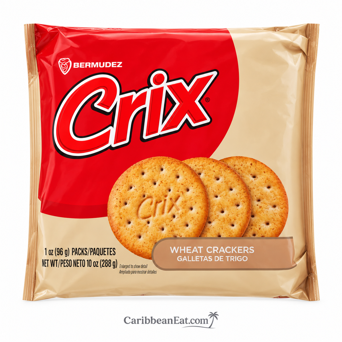 Bermudez Crix Wheat Crackers 10 oz (3 Rolls)