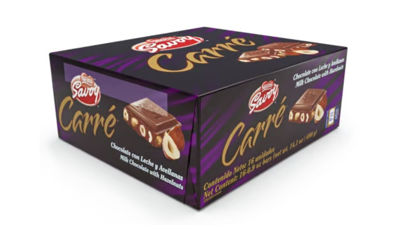 NESTLE SAVOY CARRE AVELLANAS 16x25gr