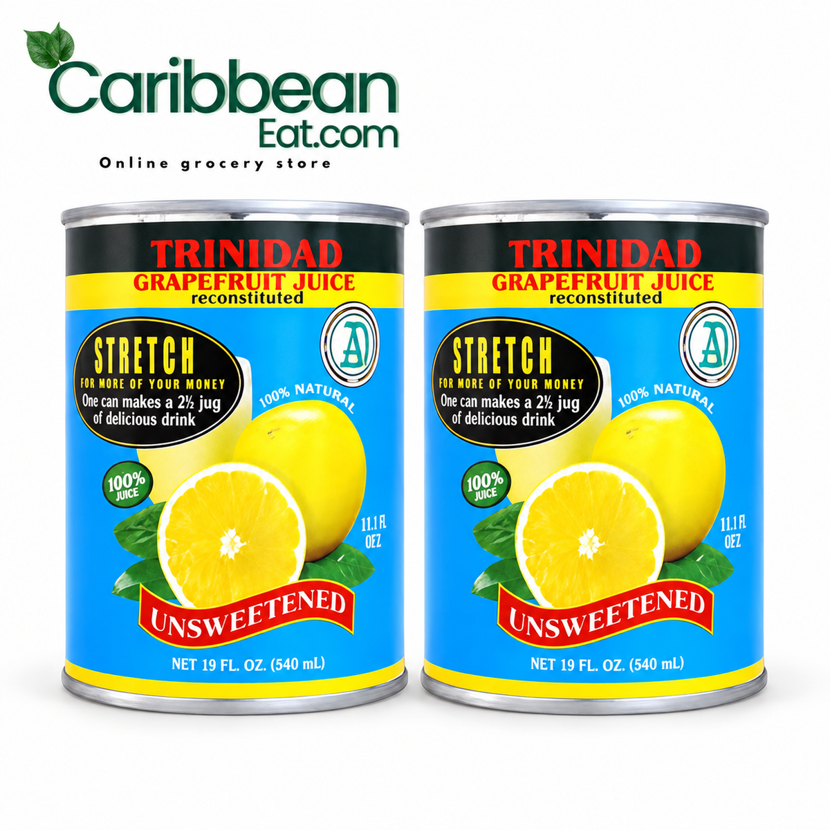 Trinidad Grapefruit Unsweetened Juice 19 oz two-pack