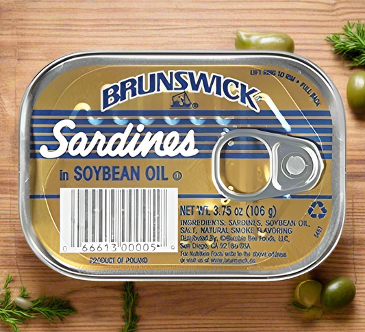 Brunswick Sardines in Soybean Oil 3.75 oz (3 Pack)