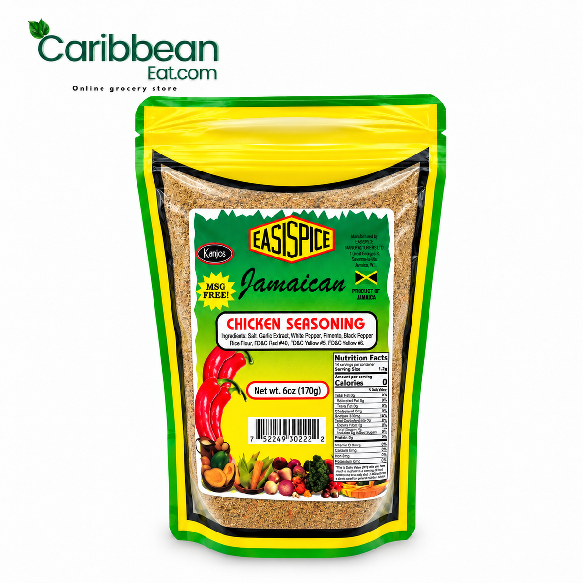Easispice Jamaican Chicken Seasoning 16oz