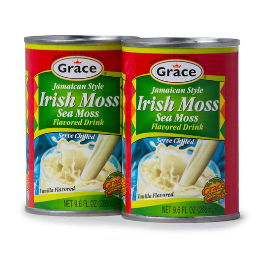 Grace Irish Moss 9.6oz cans, Jamaican style vanilla flavored drink, rich in nutrients and energizing superfood.