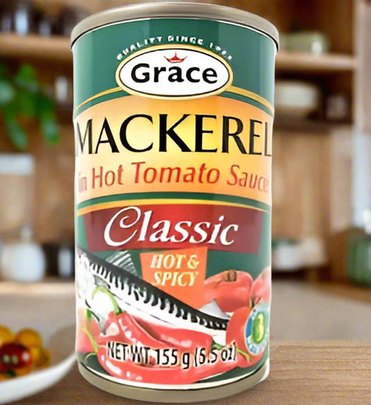 Grace Mackerel Hot & Spicy 5.5 oz (4 Pack)