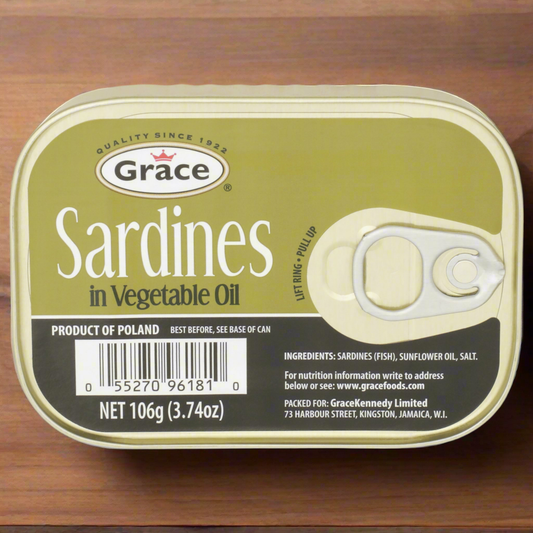 Grace Sardines in Vegetable Oil 3.74 oz (3 Pack)