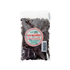 LAT CHIU Black Sour Cherries Spicy 12.3oz pack, perfect for enhancing dishes with a sweet and spicy flavor.