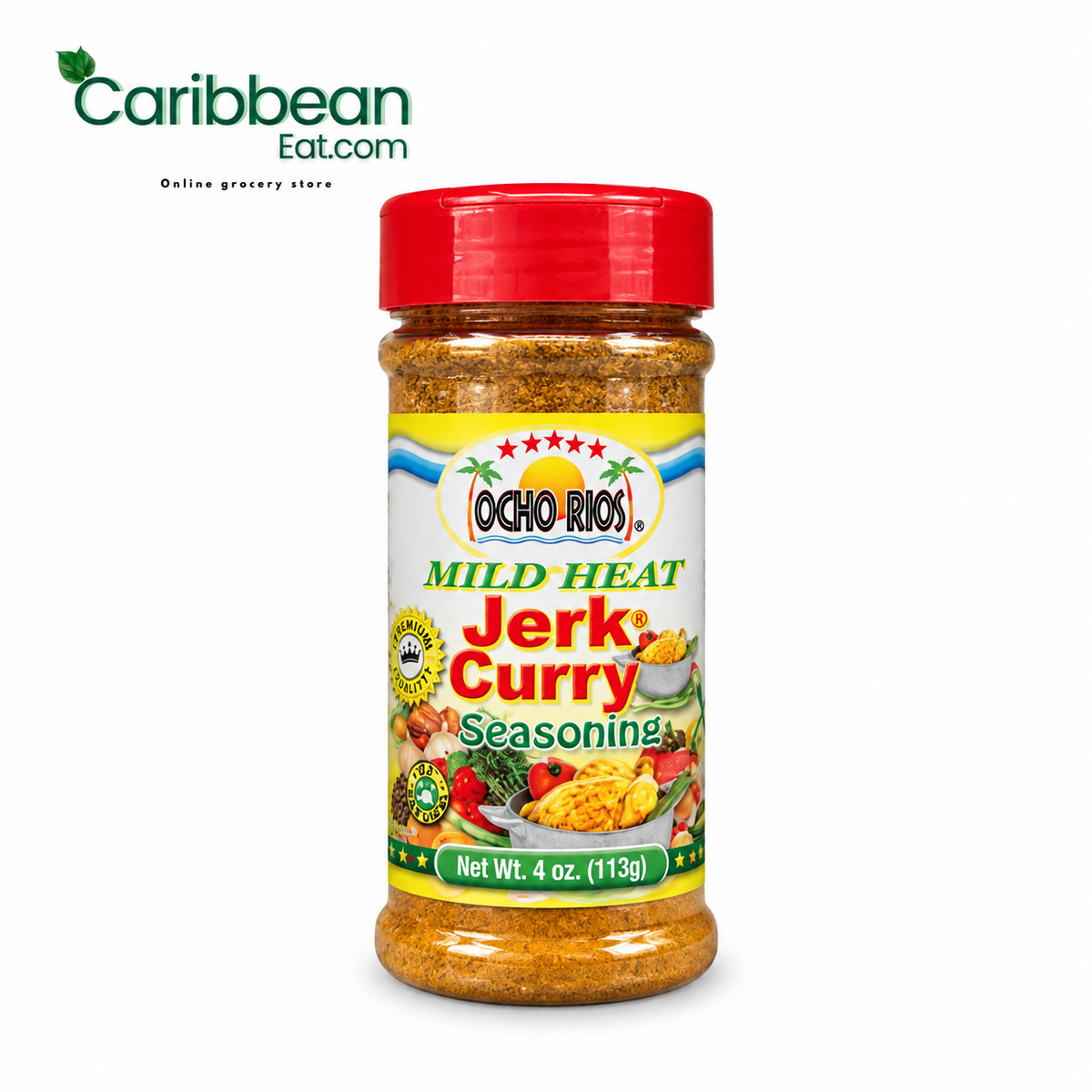 Ocho Rios Mild Heat Jerk Curry Seasoning 4oz