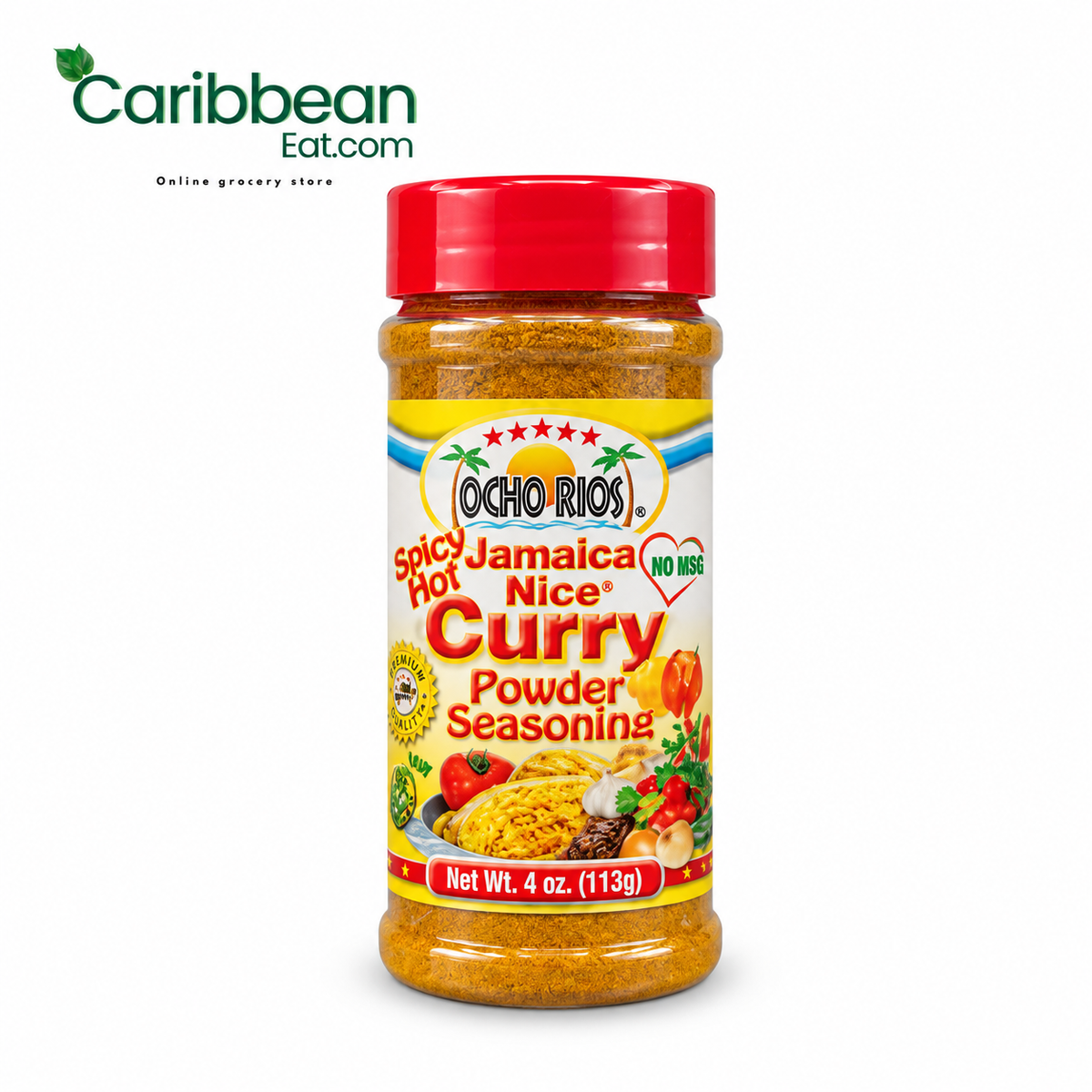 Ocho Rios Spicy Hot Jamaica Nice Curry Powder Seasoning 4oz
