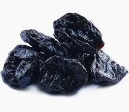 Natural pitted prunes, high in fiber and antioxidants, perfect for snacking or adding to meals.