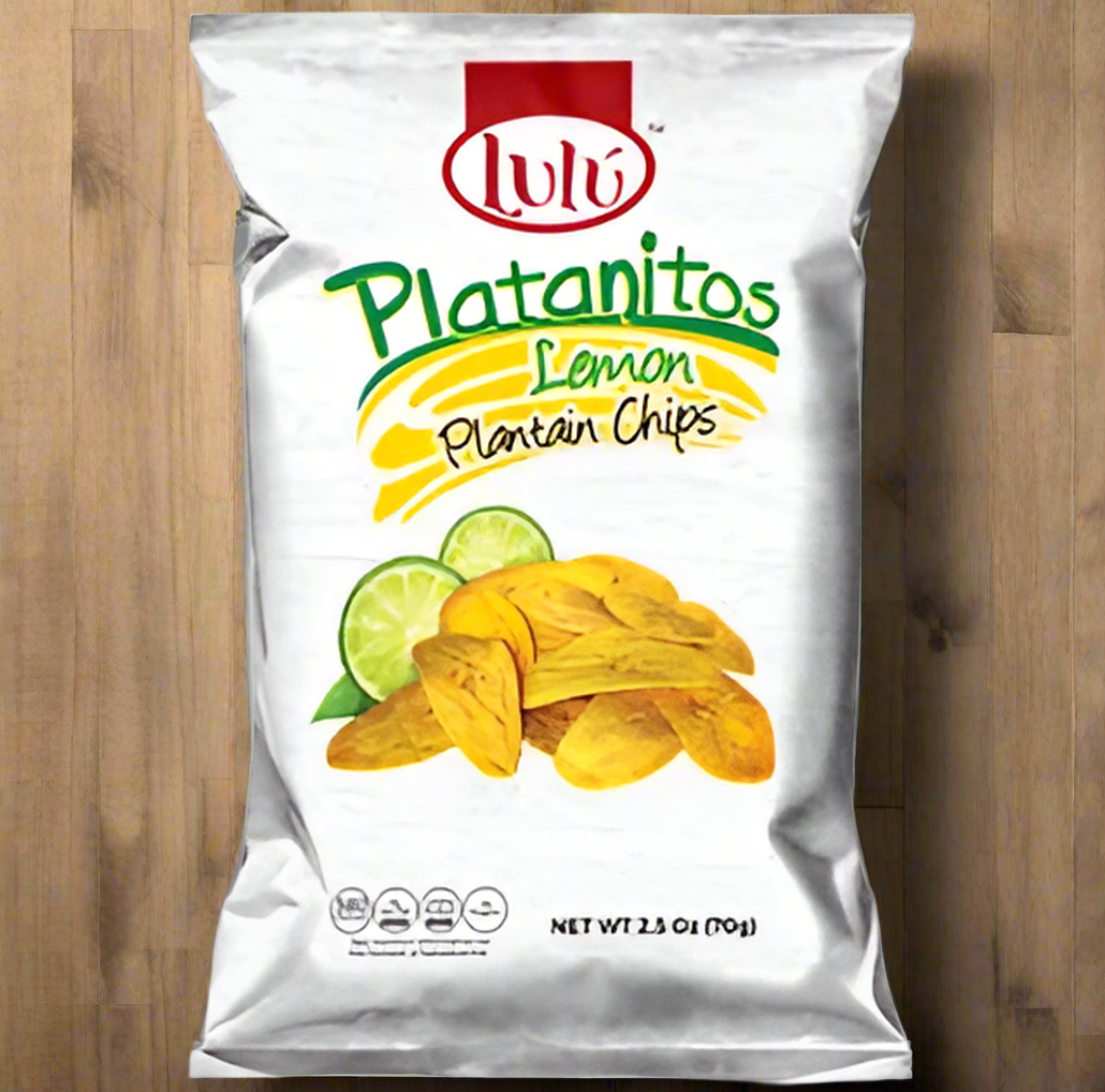 LULU PLANTAIN CHIPS LIMON 2.5oz (6 PACK)