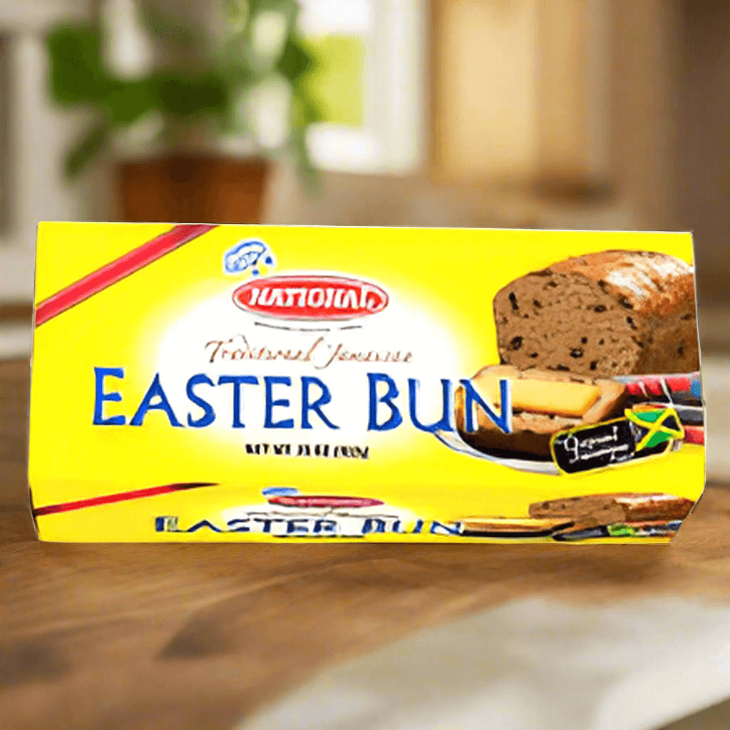 NATIONAL EASTER BUN 35oz packaging showcasing sweet and savory flavors for holiday celebrations.