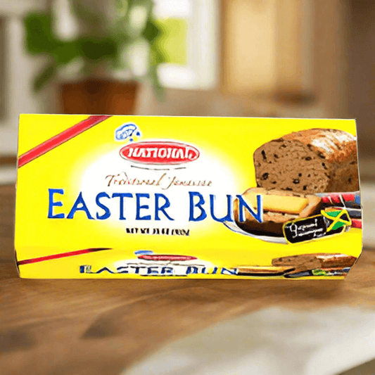 NATIONAL EASTER BUN 35oz packaging showcasing sweet and savory flavors for holiday celebrations.