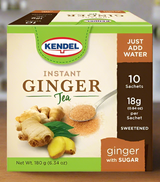 KENDEL INSTANT GINGER TEA WITH SUGAR 10 CT