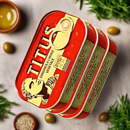 TITUS SARDINES IN SOYBEAN OIL 8oz (3 PACK)