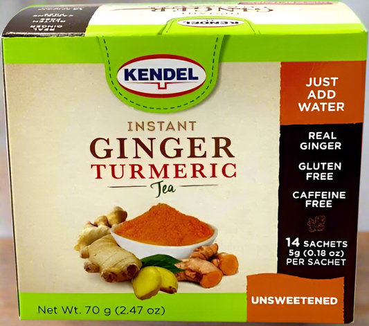 KENDEL INSTANT GINGER TURMERIC TEA 10 CT