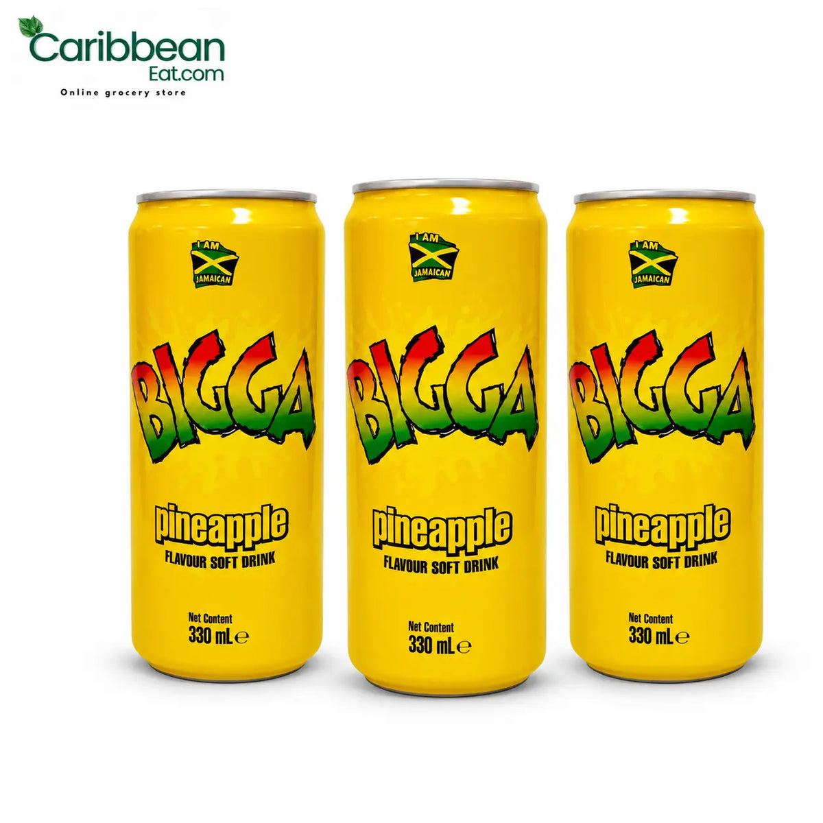Bigga Sodas Pineapple 330ml (3 Pack)