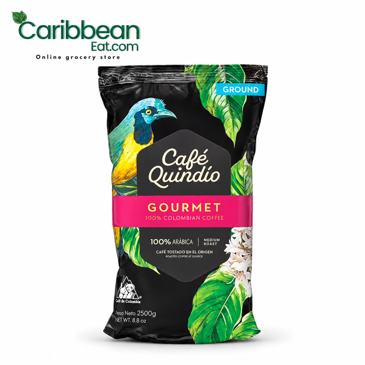 Café Quindío Gourmet Colombian Ground Coffee 16 oz