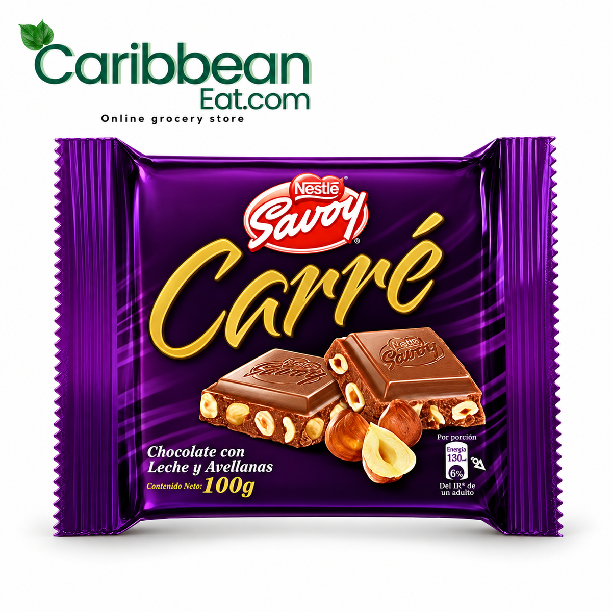 Carré Chocolate Savoy with Hazelnuts 100 g