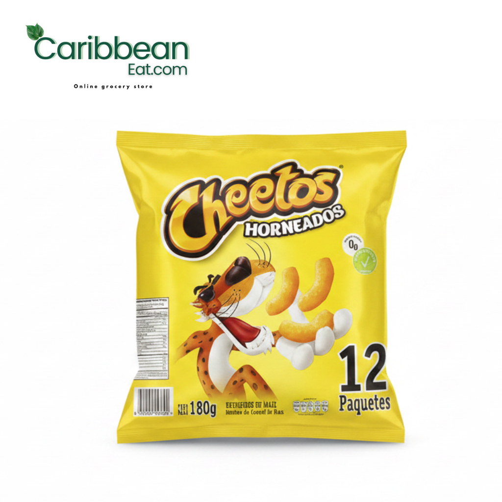 Cheetos 180g 12 Pack, crunchy cheese-flavored snack.