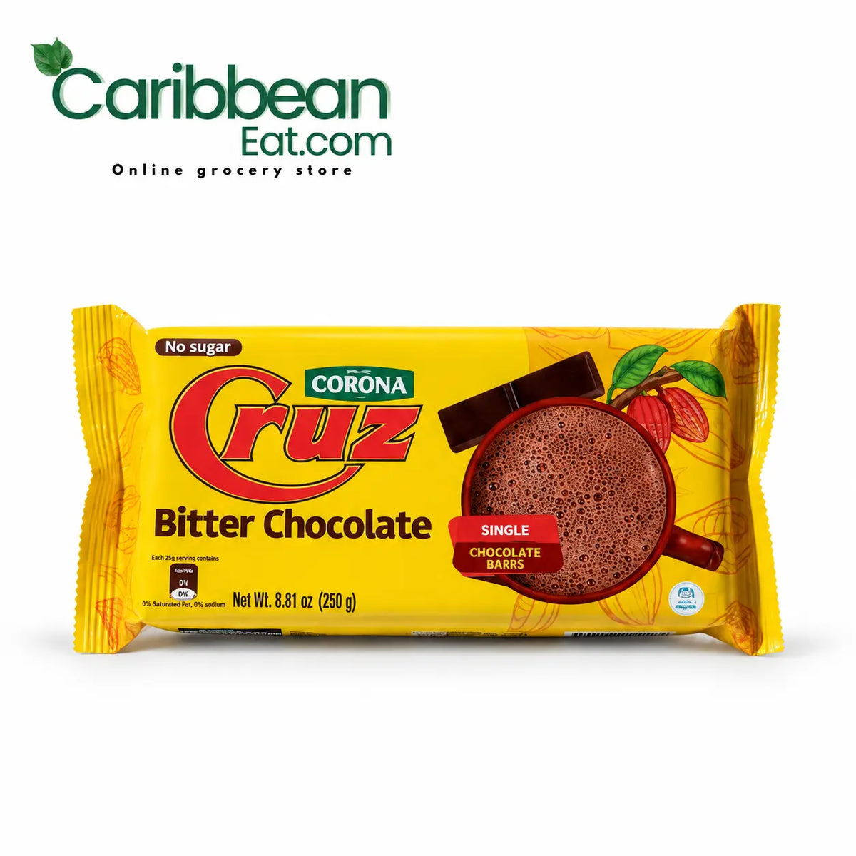 Chocolate Corona Cruz Dark Chocolate 8 oz