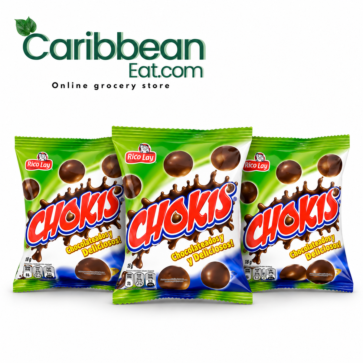 Chokis Bolitas de Maíz Chocolate Covered Corn Balls 18 g 3 Pack