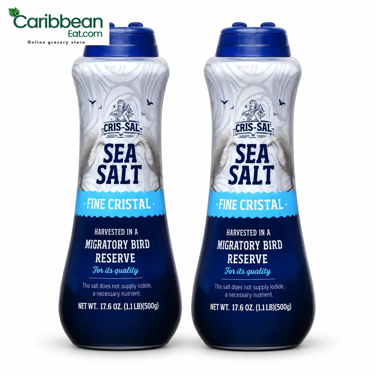 Cris-Salero Fine Sea Salt 17.6oz (2 Pack)
