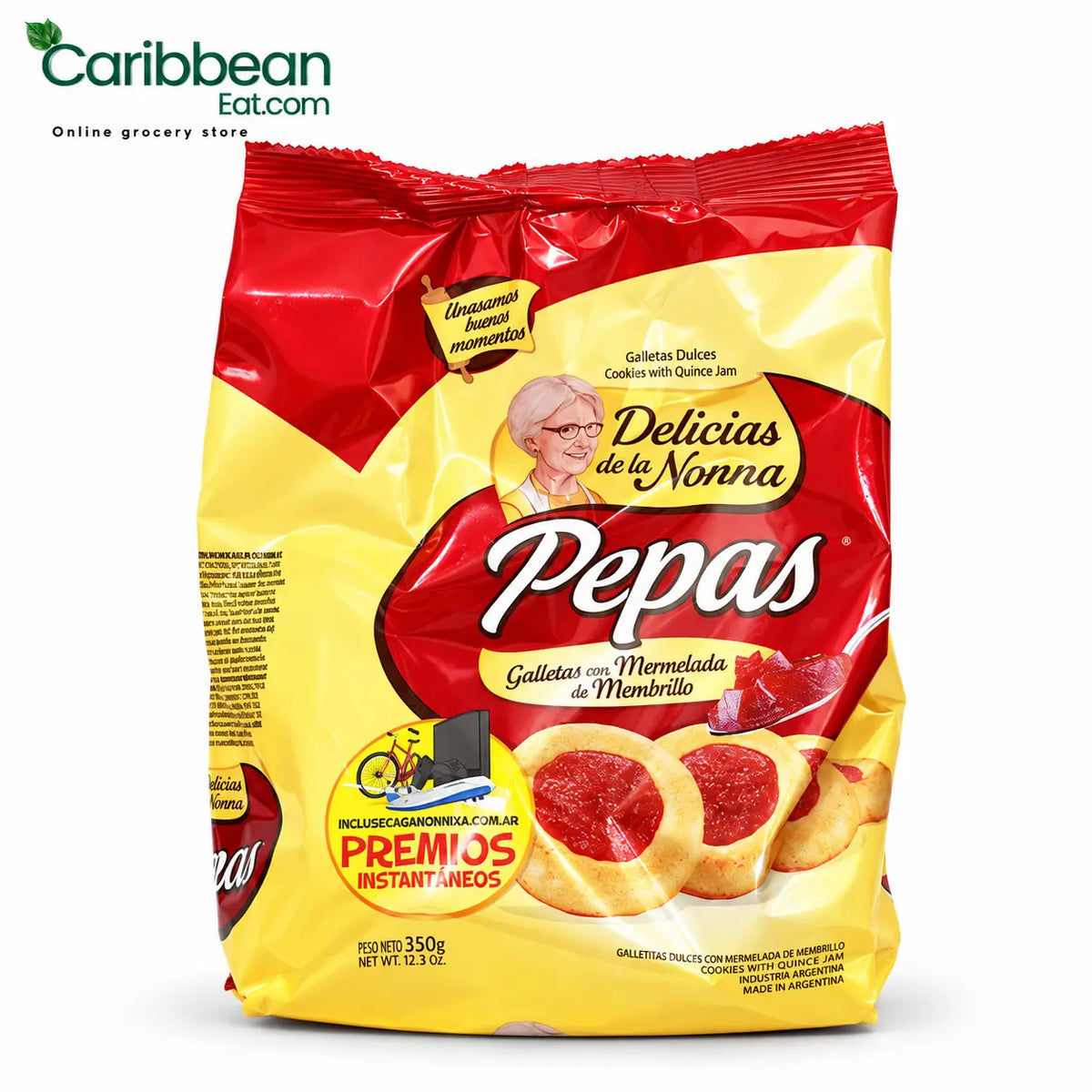 DELICIAS DE LA NONNA GALLETITAS PEPA CON MEMBRILLO 350gr