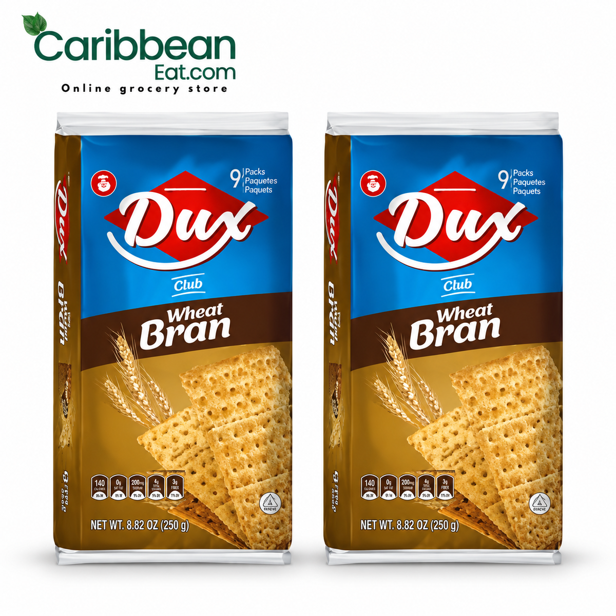 Dux Wheat Bran Crackers 8.82 oz 2 Pack