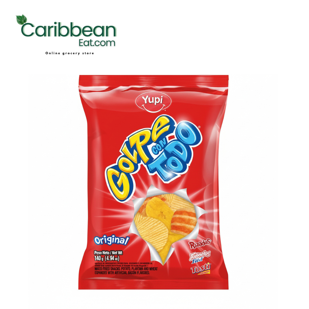 Golpe Con Todo Yupi 140g, authentic Colombian crunchy snack mix.