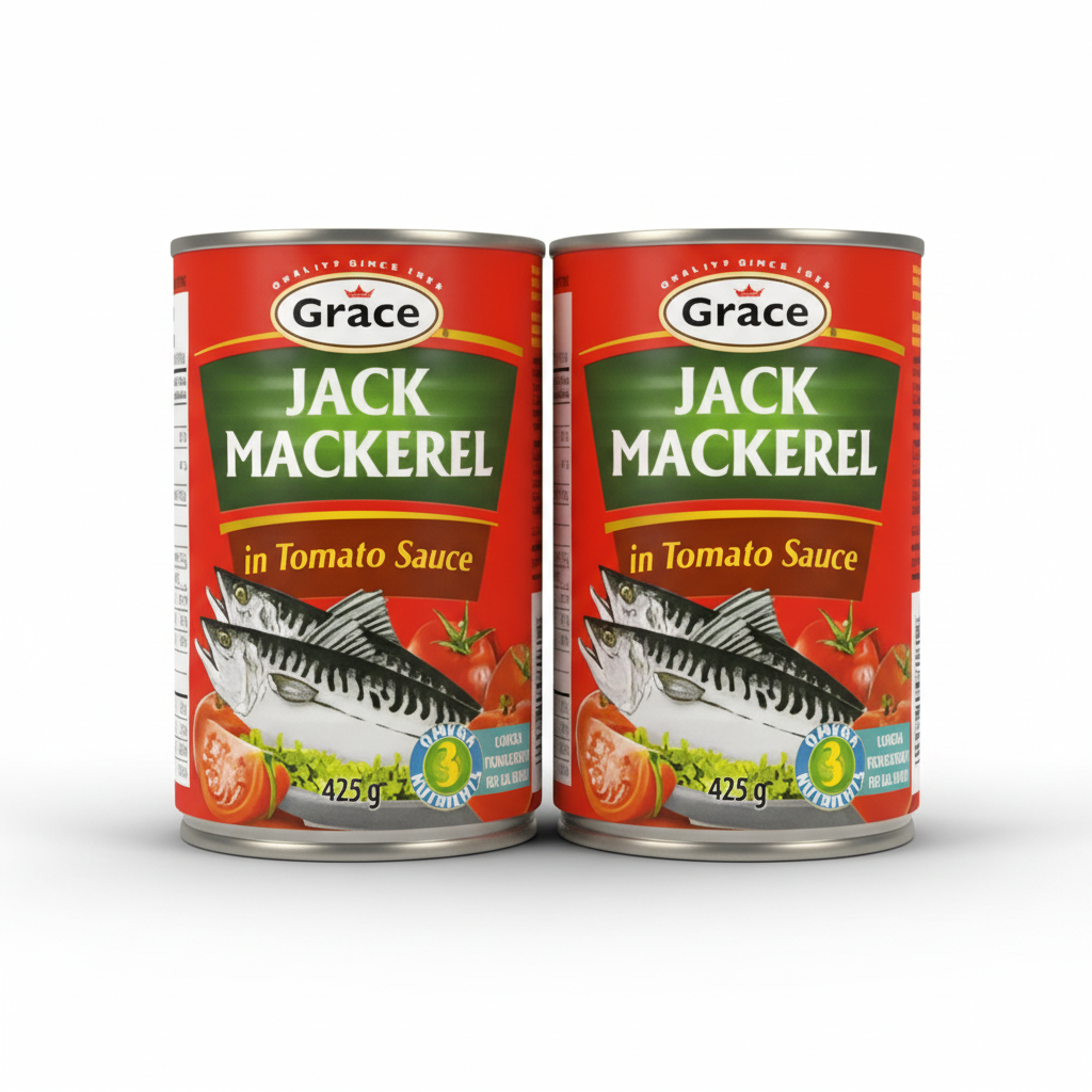 Grace jack mackerel in tomato sauce 15 oz 2 pack
