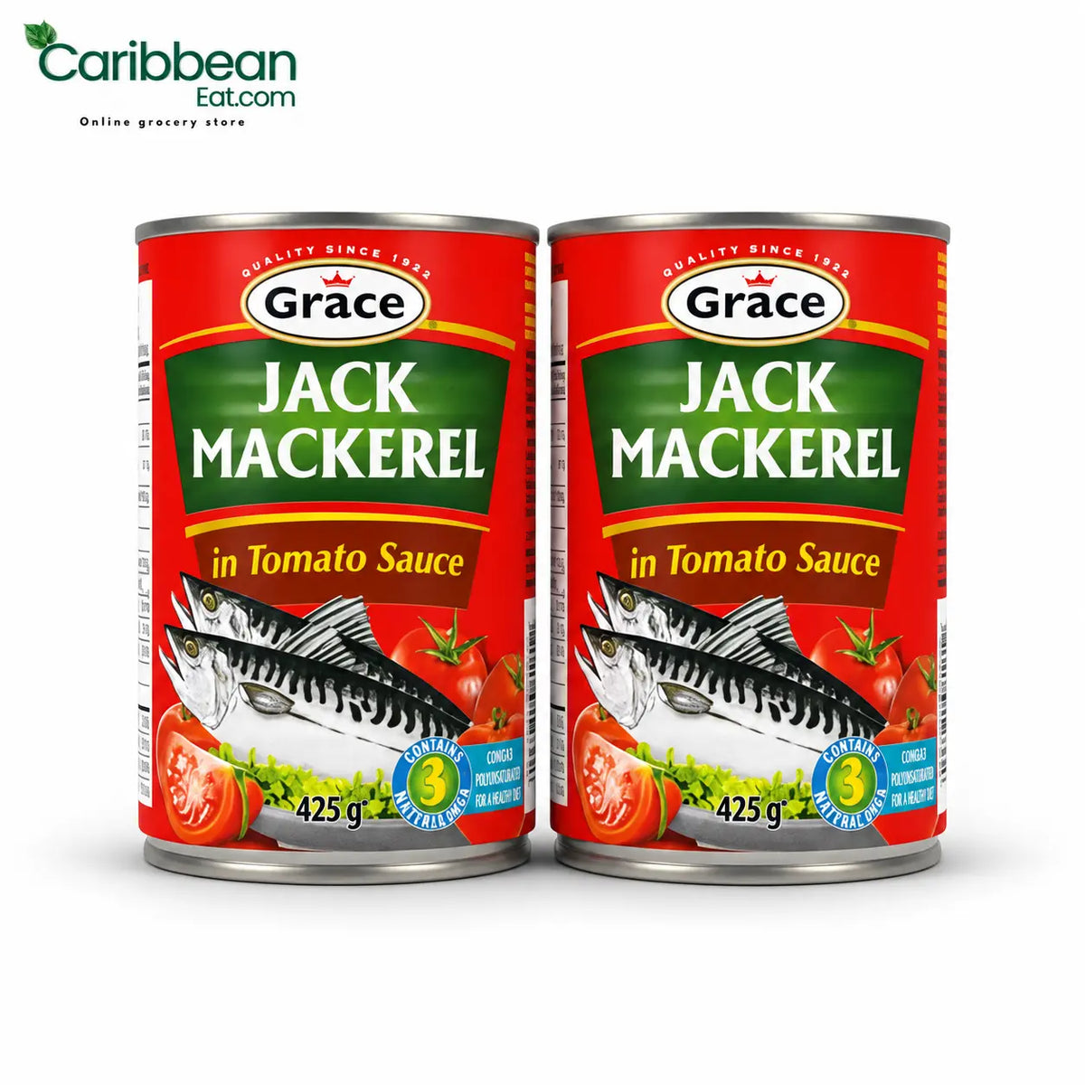 Grace Jack Mackerel in Tomato Sauce 15 oz (2 Pack)
