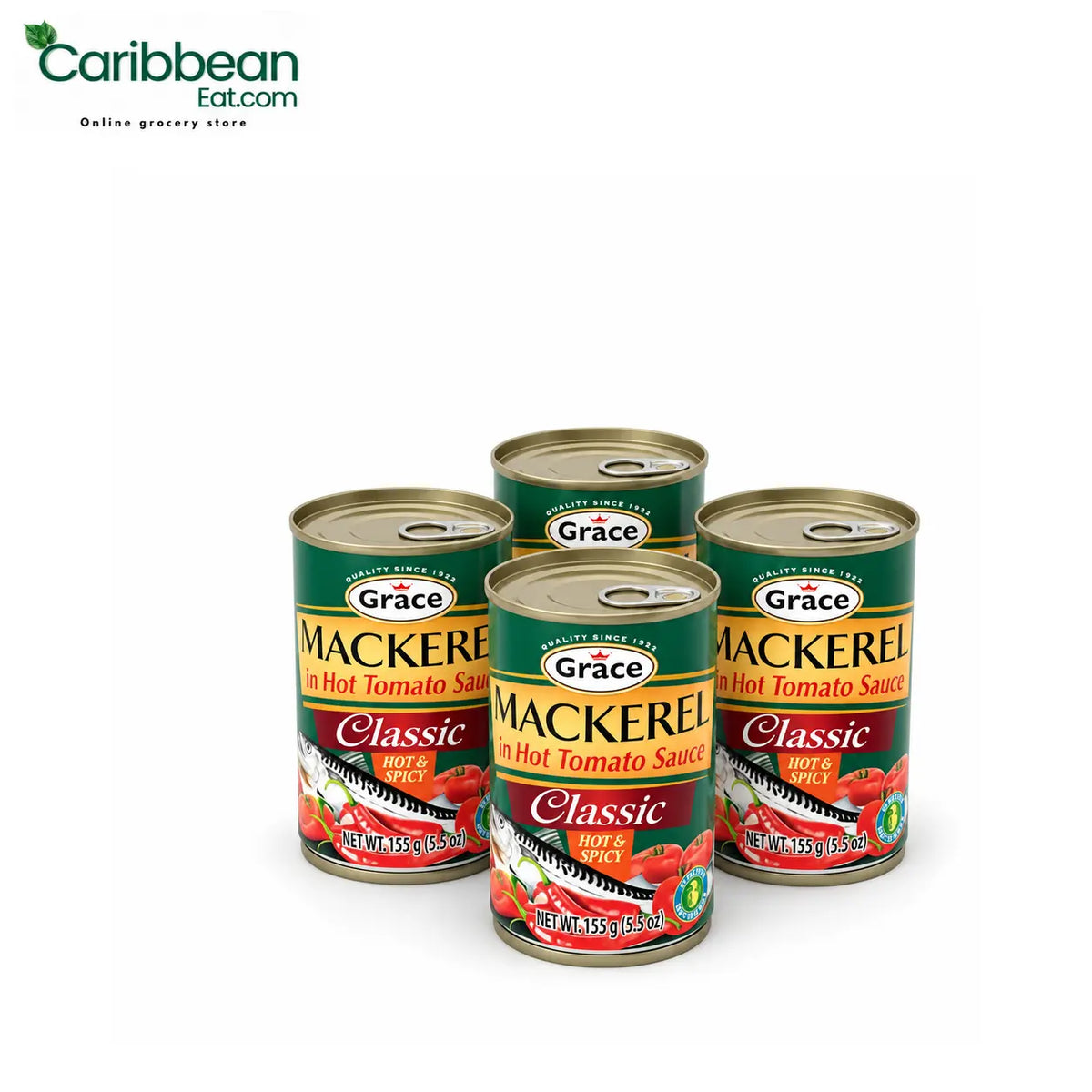 Grace Mackerel Hot & Spicy 5.5 oz (4 Pack)