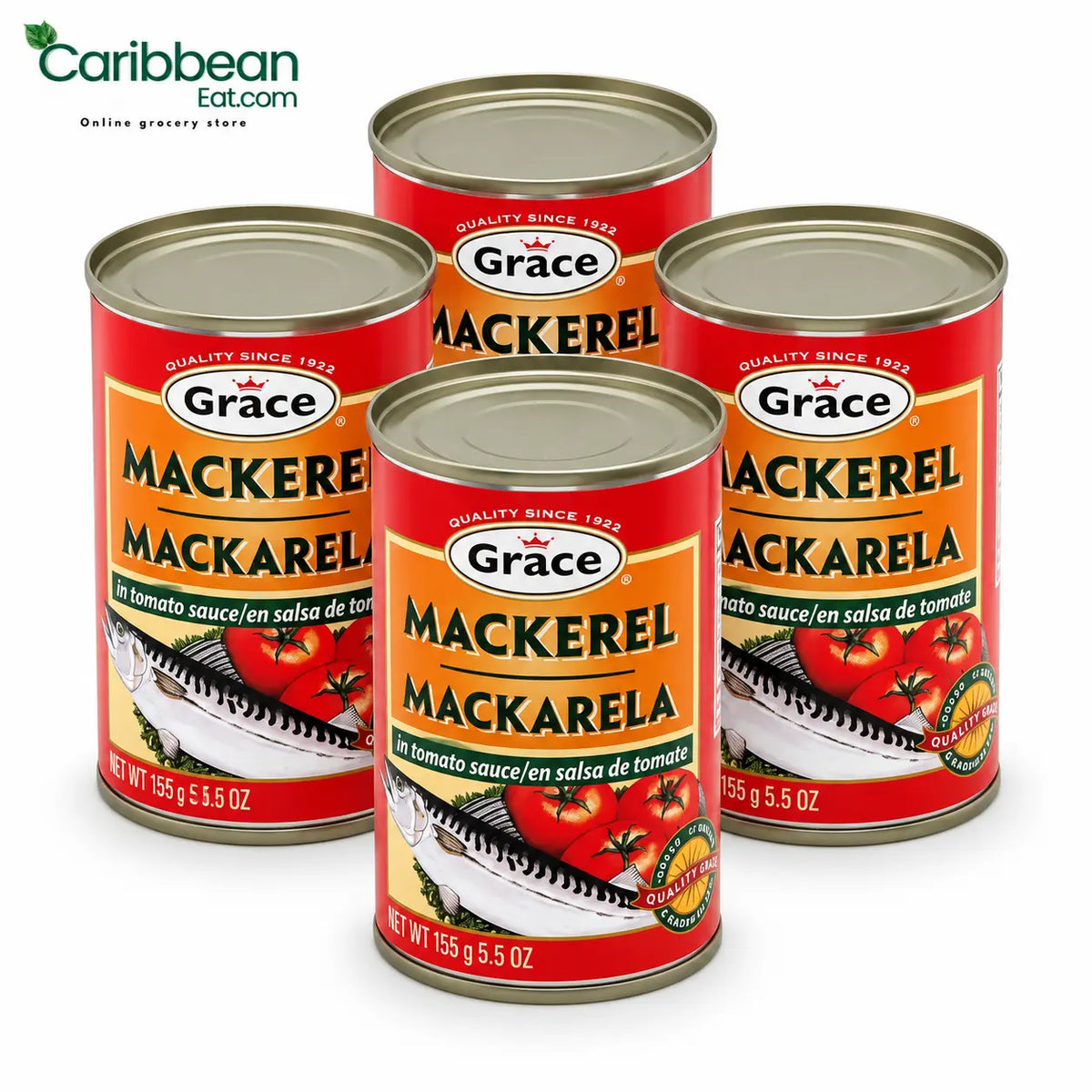 Grace Mackerel in Tomato Sauce 5.5 oz (4 Pack)