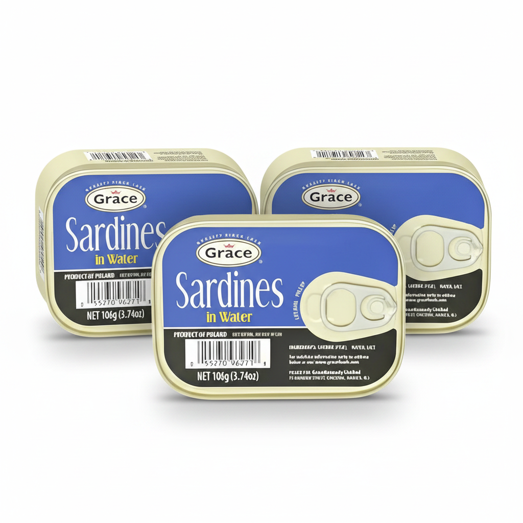 Grace sardines in water 3.74 oz 3 pack