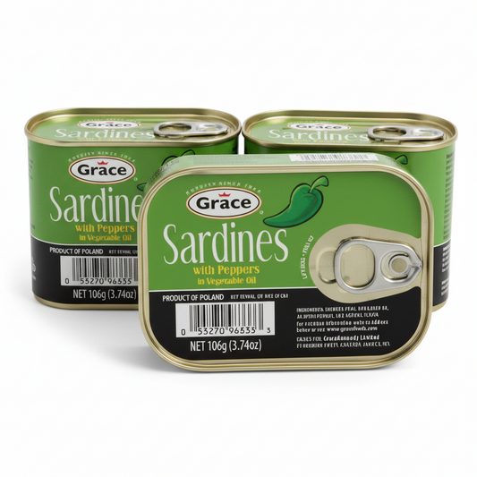 Grace sardines in oil with pepper 3.74 oz 3 pack