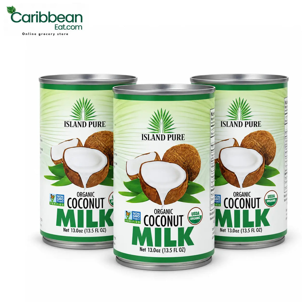Island Pure Organic Coconut Milk 13.5 oz (3 Pack)