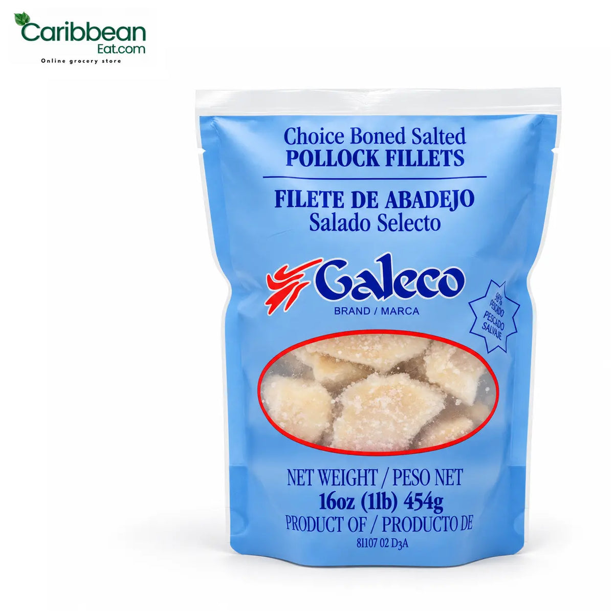 Galeco Salted Cod Fillet Boneless 16 oz