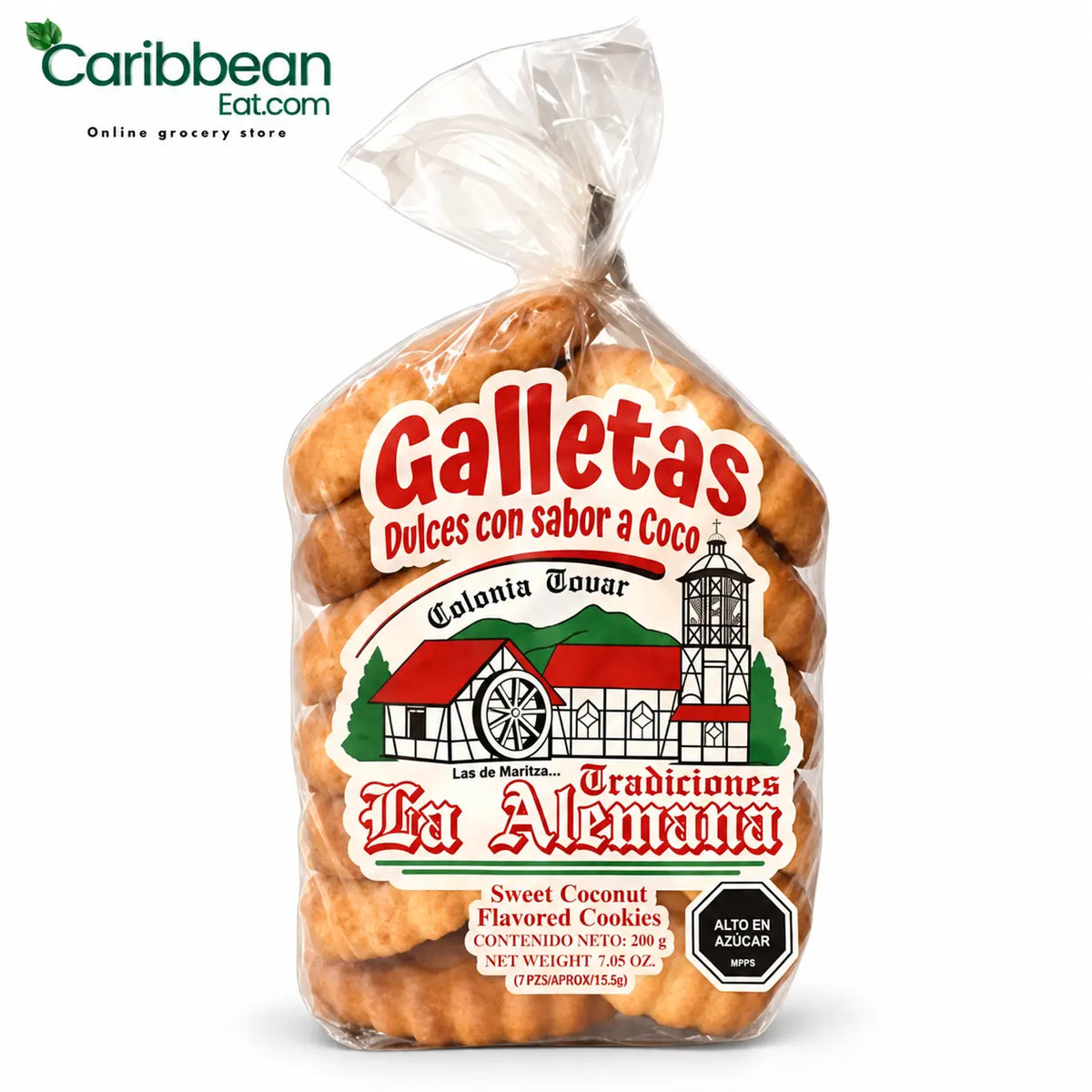 La Alemana Sweet Coconut Cookies 7oz
