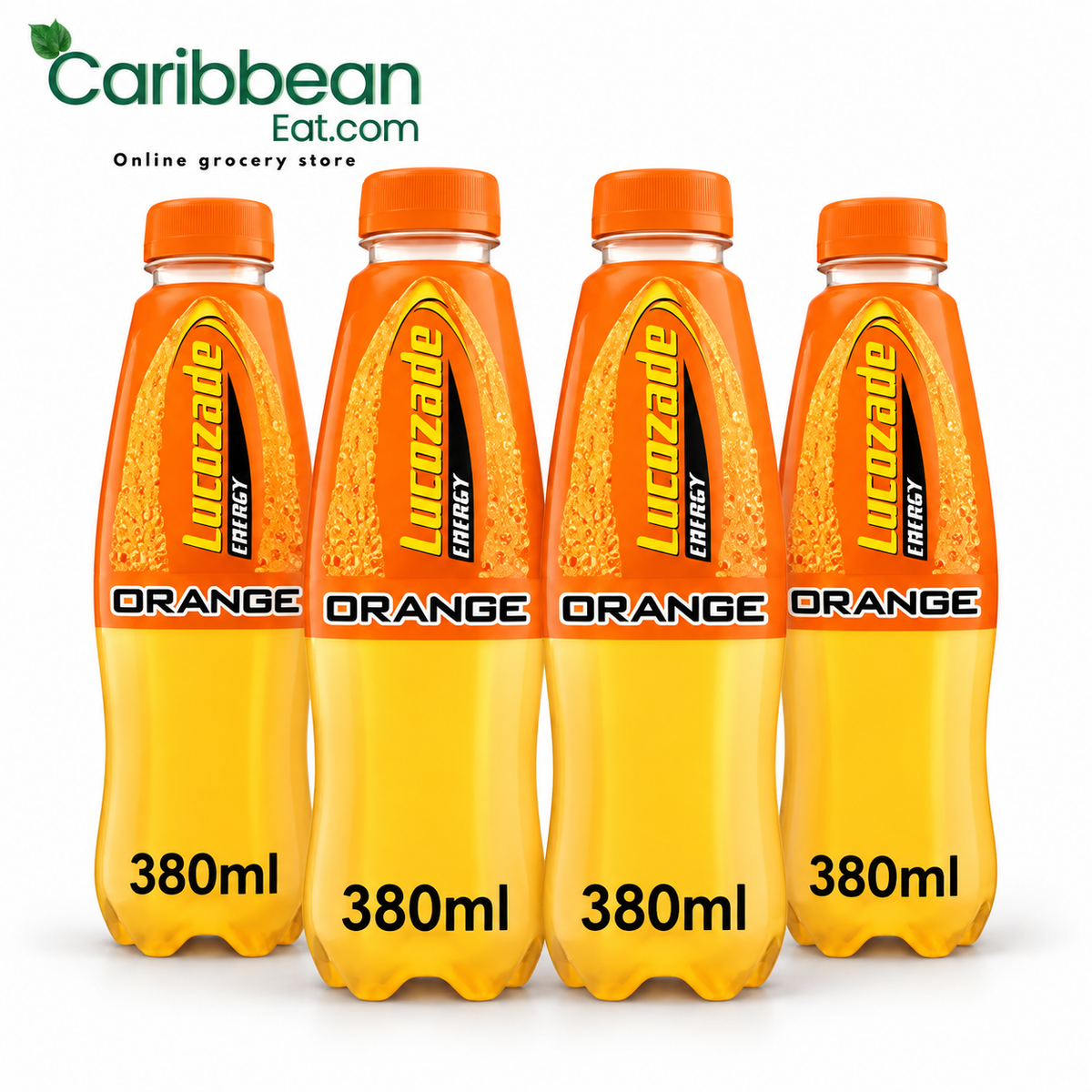 Lucozade Orange Energy Drink 380 ml four-pack